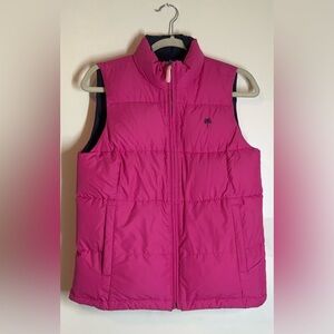 Lilly Pulitzer Reversible Puffer Vest Pink Navy